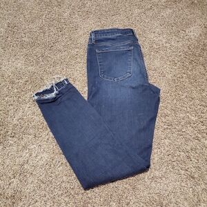 Articles Of Society Medium-Dark Blue Ankle Cropped Jeans